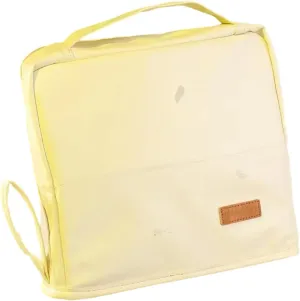 Doresty Makeup Bag, Standing Makeup Bag – Portable, Large Capacity Waterproof Multifunctional Make Up Bags (Leather Beige)