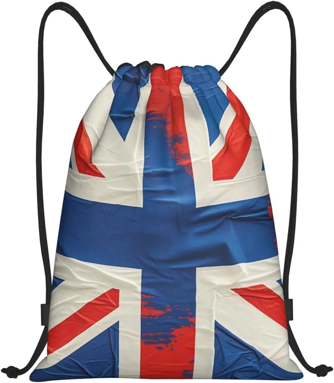Drawstring Backpack British Flag Sports Gym Bag String Bag Drawstring Bags for Yoga Travel