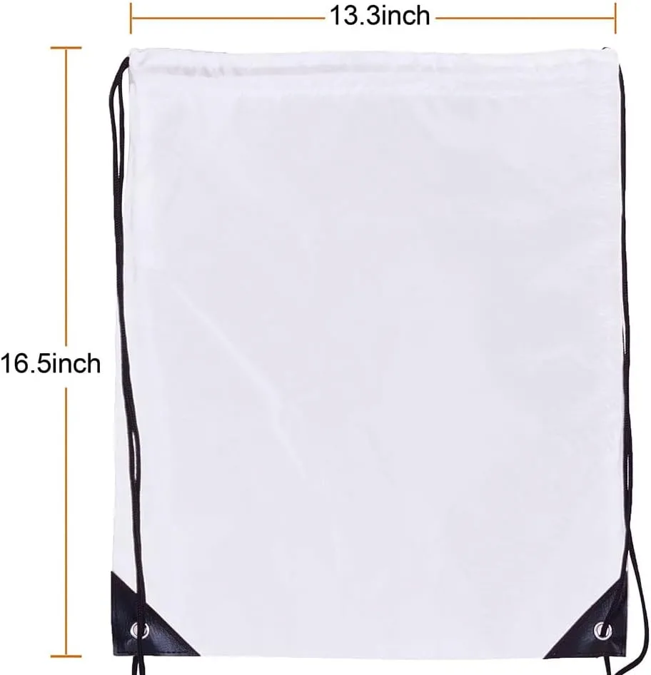Drawstring Backpack Bulk 20 packs Draw String Backpack Bags DIY Gym Sports trip Traveling Yoga ride Pedestrianism Cinch Bag Sackpack Drawstring (white)