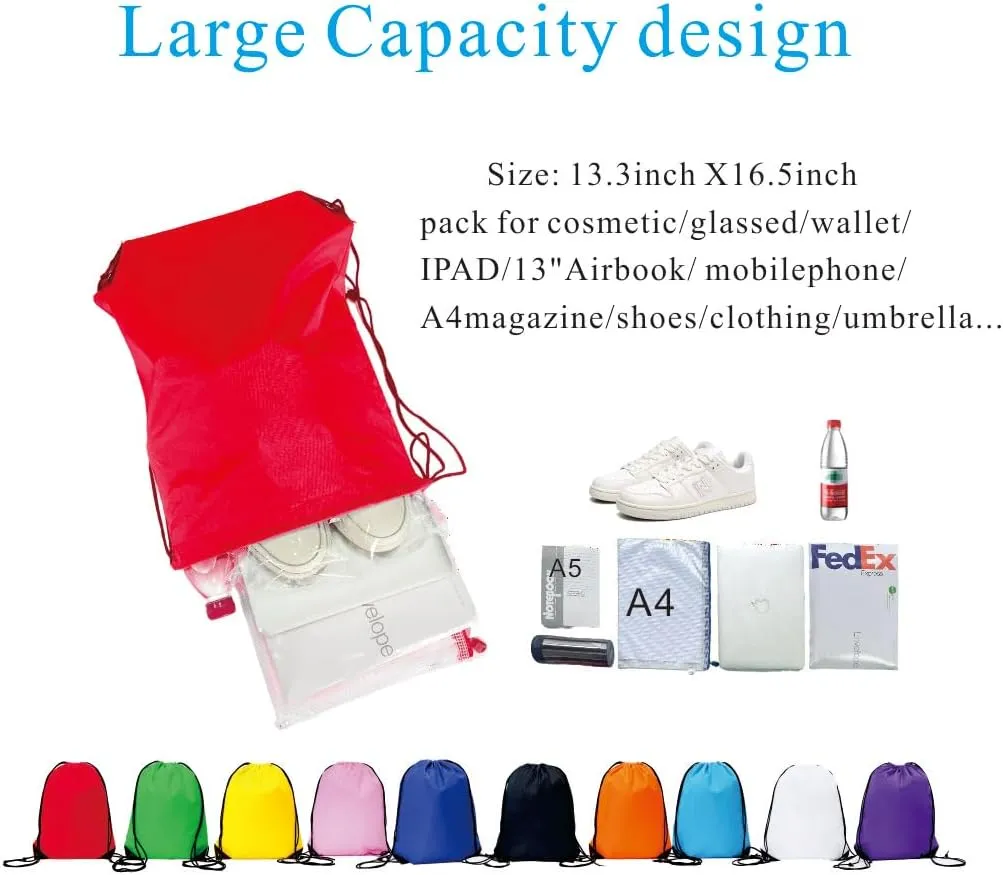 Drawstring Backpack Bulk 30 packs Draw String Backpack Bags DIY Gym Sports trip Traveling Yoga ride Pedestrianism Cinch Bag Sackpack Drawstring (green)