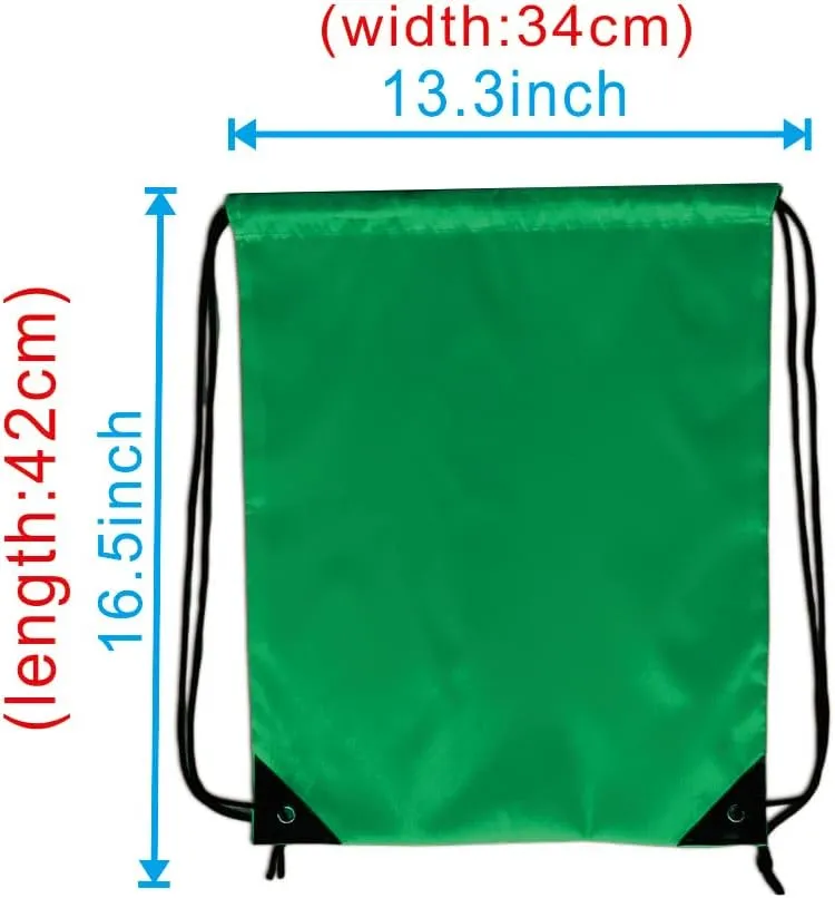 Drawstring Backpack Bulk 30 packs Draw String Backpack Bags DIY Gym Sports trip Traveling Yoga ride Pedestrianism Cinch Bag Sackpack Drawstring (green)