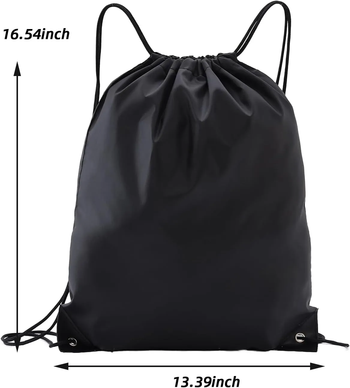 drawstring backpack, Drawstring Bags Bulk,10 Pcs Draw String Bags, Cinch Bag,essential for gym travel, unisex, loose and portable(10, Black)