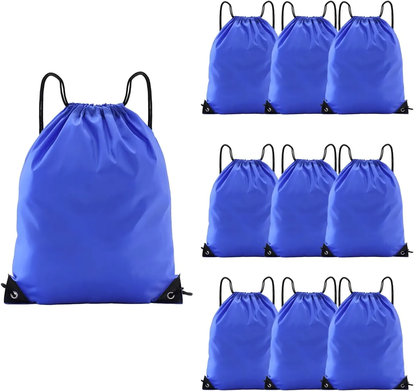 drawstring backpack, Drawstring Bags Bulk,10 Pcs Draw String Bags, Cinch Bag,essential for gym travel, unisex, loose and portable(10, Blue)