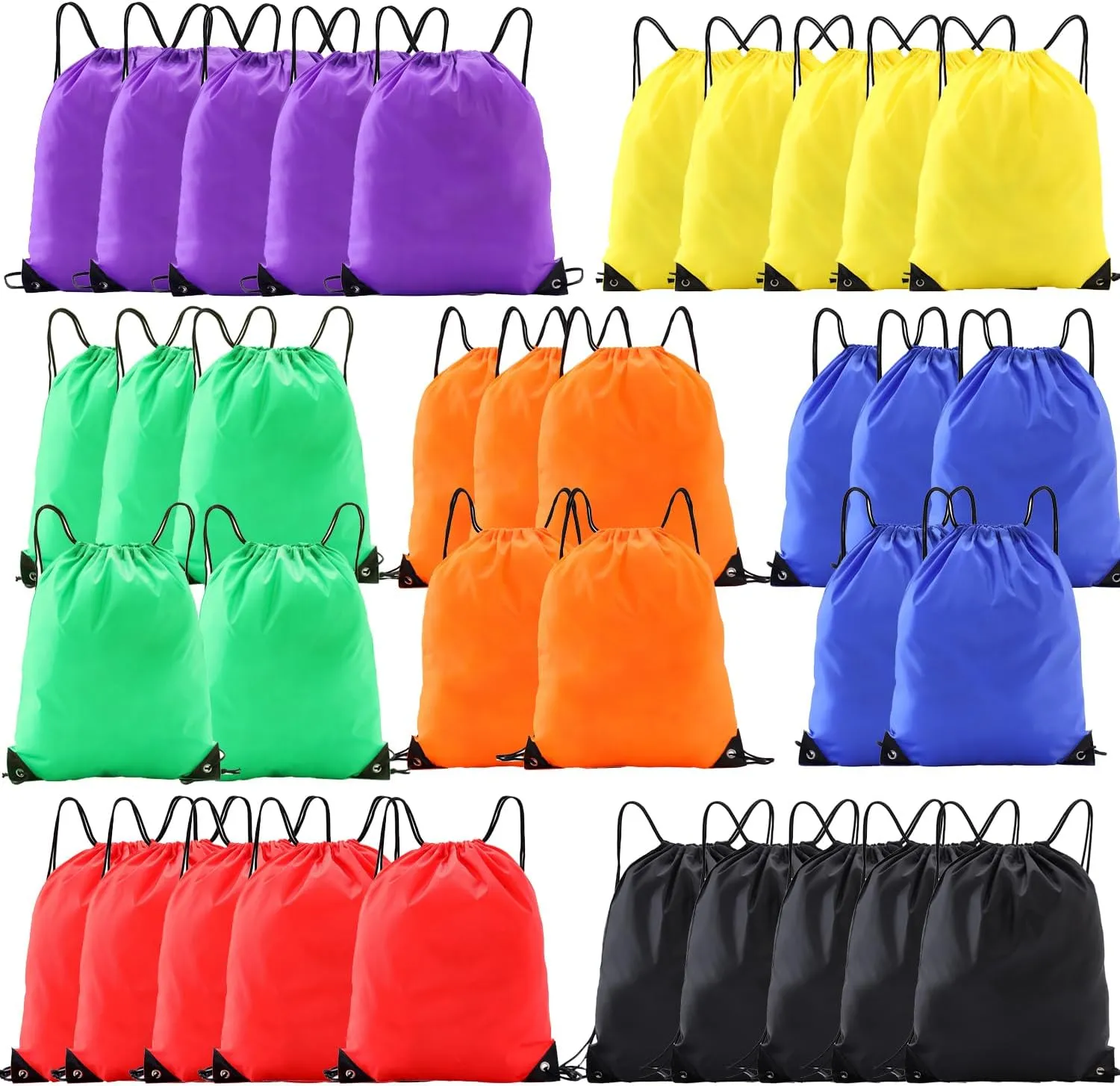 drawstring backpack, Drawstring Bags Bulk,35 Pcs Draw String Bags, Cinch Bag,essential for gym travel, unisex, loose and portable﻿(35, Mixed color)