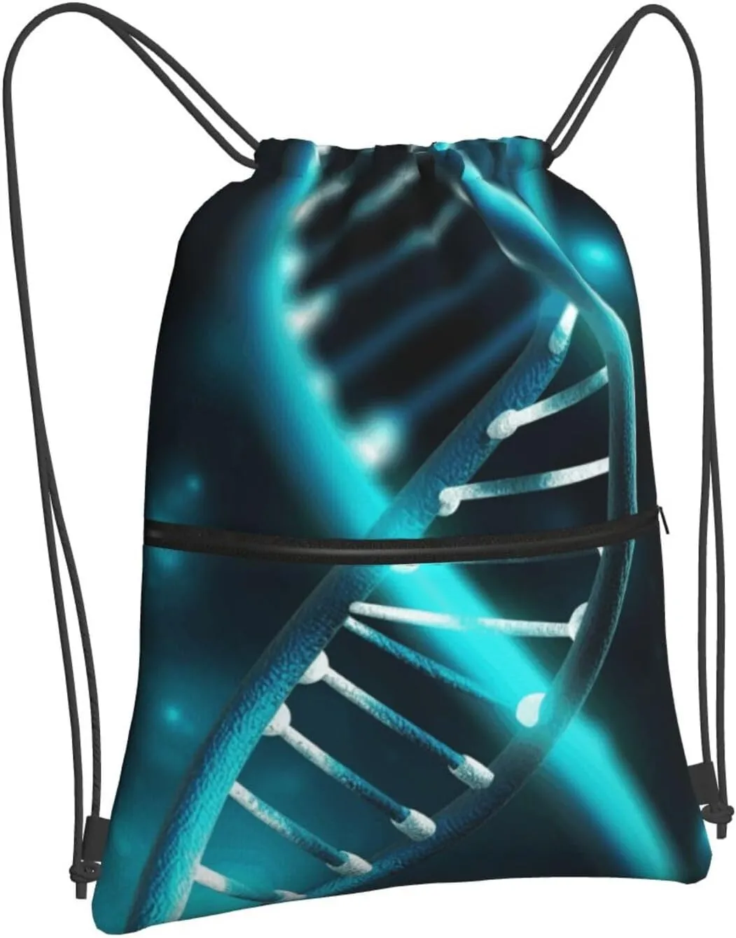 Drawstring Backpack Sports Gym Bags Science Gene Strand Drawstring Bags for Men Women Beach Bag String Bag