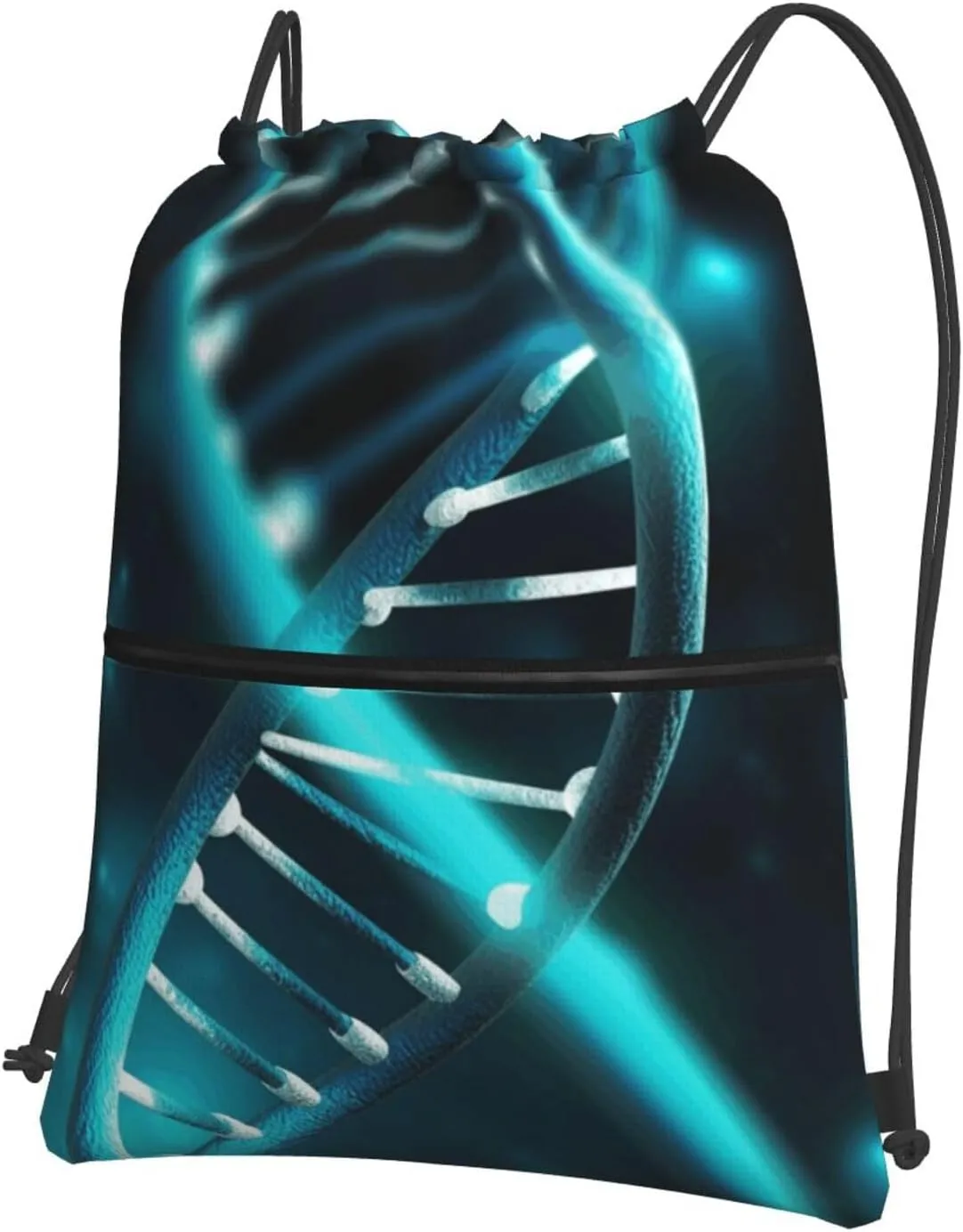 Drawstring Backpack Sports Gym Bags Science Gene Strand Drawstring Bags for Men Women Beach Bag String Bag