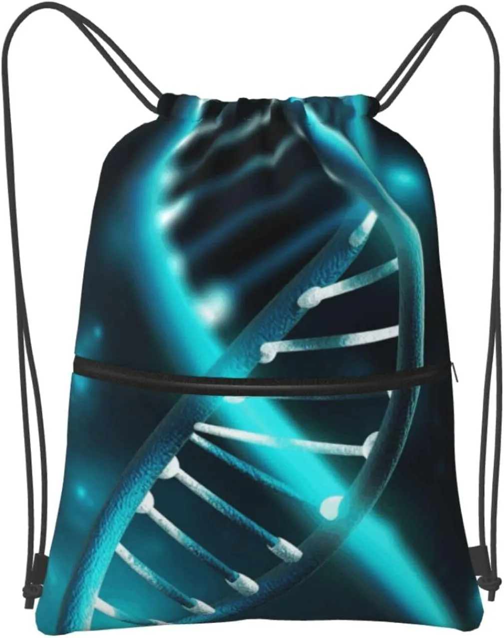 Drawstring Backpack Sports Gym Bags Science Gene Strand Drawstring Bags for Men Women Beach Bag String Bag