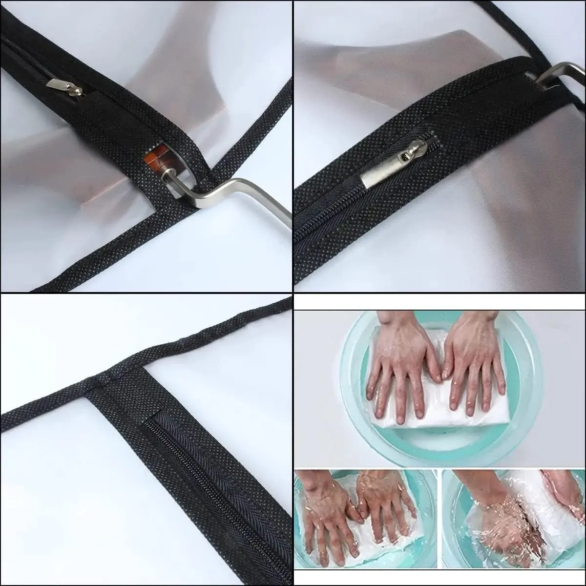 Dress Bags for Hanging Clothes 12 PCS Transparent Waterproof Dustproof Dresses for Wardrobe Storage Garment Bags for Hanging Clothes Full Zipper for Long Dress Costumes Gowns Coats 24''x55''