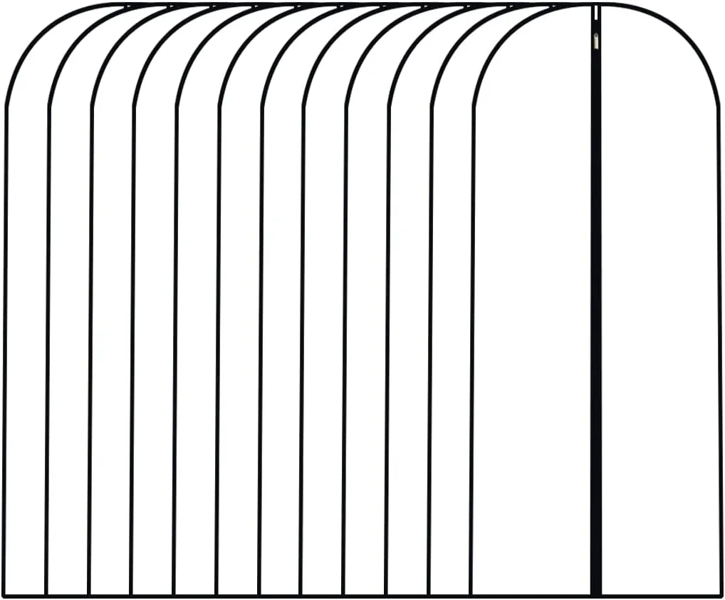 Dress Bags for Hanging Clothes 12 PCS Transparent Waterproof Dustproof Dresses for Wardrobe Storage Garment Bags for Hanging Clothes Full Zipper for Long Dress Costumes Gowns Coats 24''x55''