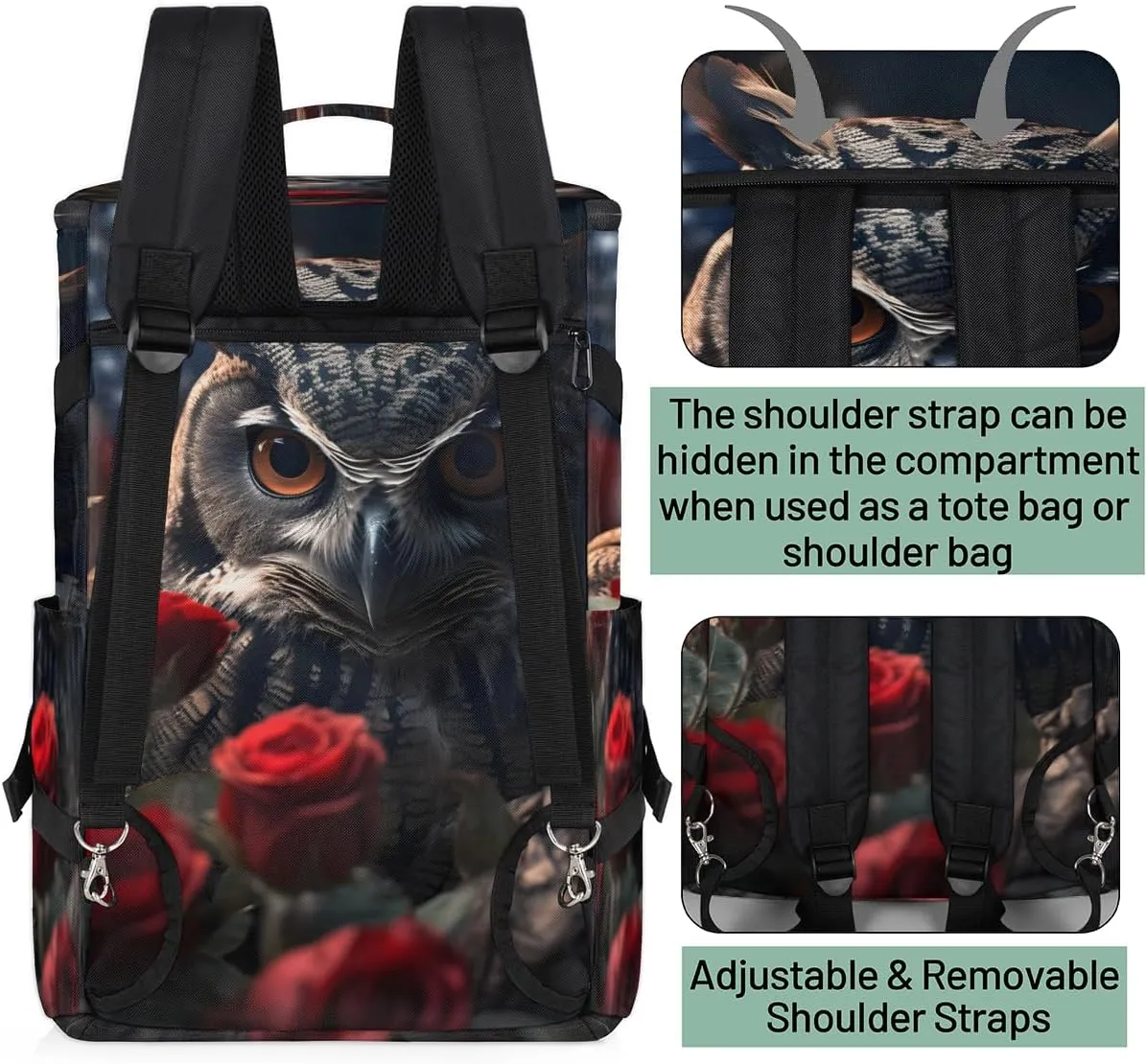 Eagles Travel Backpack Carry On Flight Approved for Women Men, 18.9 Inch Large 4th of July Patriotic Theme Airline Approved Luggage Weekender Backpacks
