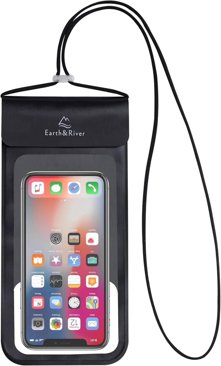 EARTH&RIVER Premium Waterproof Dry Bag Backpack, Extra Thick, Protection for All Water Activities & Camping, Floating Lightweight Dry Bag & IPX8 Waterproof Phone Case (Navy Blue, 5L)