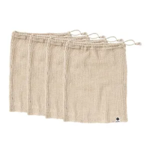Eco Recycled Natural Mesh Produce Bags Set 4