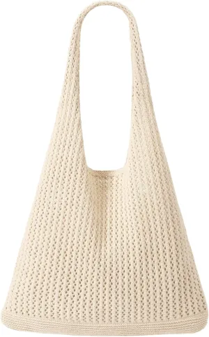 EIMMBD Crochet Bags for Women Beach Totes Bags Aesthetic Summer Tote Shoulder Hippie Bag Knit Bag