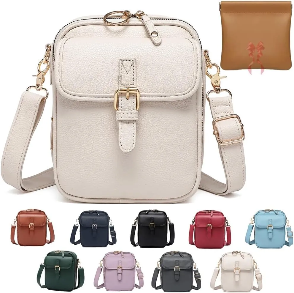 ELEGY Forcipower Crossbody Bag, Collaborate Crossbody Leather Bag with Card Slots, Double Layered Large Capacity Bags