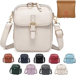 ELEGY Forcipower Crossbody Bag, Collaborate Crossbody Leather Bag with Card Slots, Double Layered Large Capacity Bags