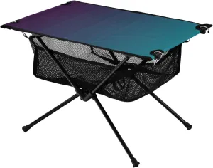 Emelivor Blue Gradient Folding Camping Table Portable Beach Table with Carry Bag Small Camping Side Table for Camping BBQ Hiking Outdoor Travel