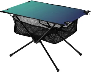 Emelivor Blue Gradient Folding Camping Table Portable Beach Table with Carry Bag Small Foldable Table for Picnic Camping Outdoor Travel Hiking