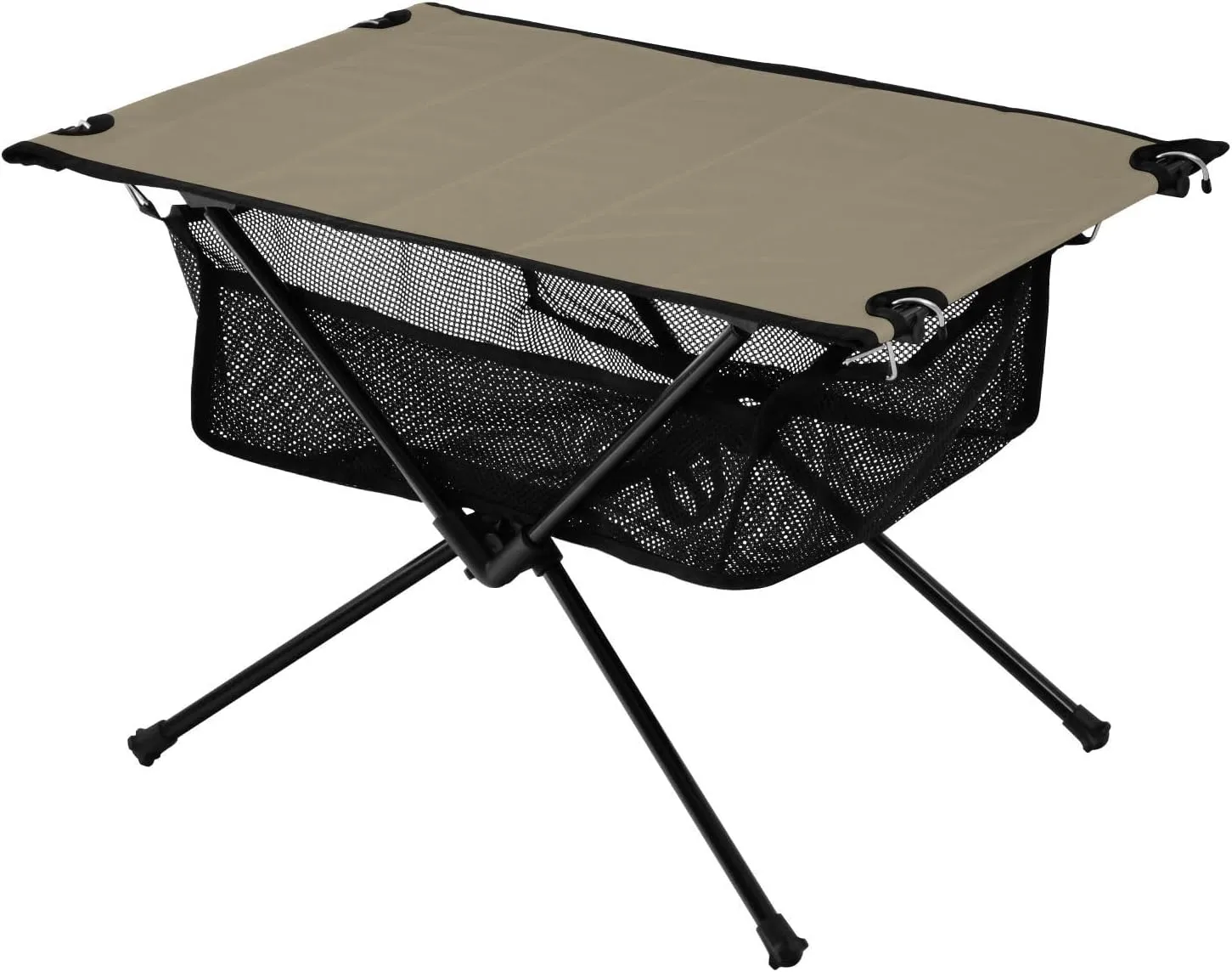 Emelivor Brown Gray Folding Camping Table Portable Beach Table with Carry Bag Small Picnic Table for Outdoor Camping Hiking Picnic Travel