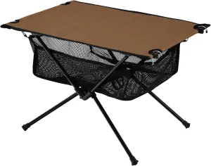 Emelivor Husk Brown Folding Camping Table Portable Beach Table with Carry Bag Small Foldable Table for Camping Outdoor Picnic Travel Cooking