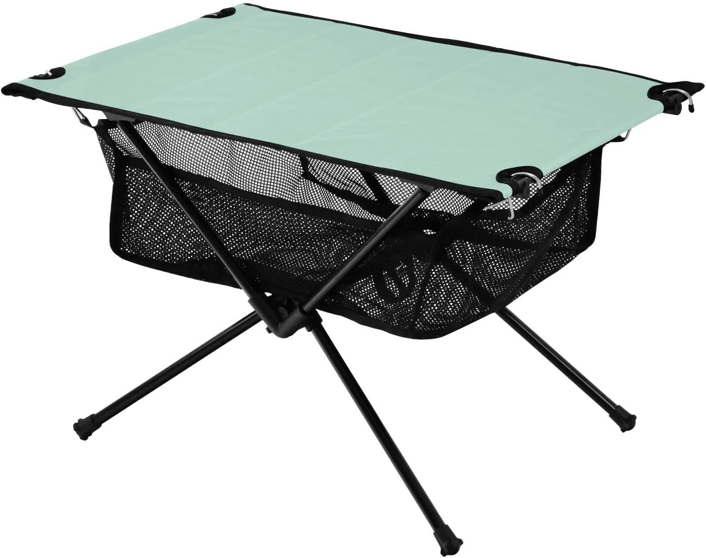 Emelivor Light Green Folding Camping Table Portable Beach Table with Carry Bag Small Card Table for Camping Picnic Cooking Travel Outdoor