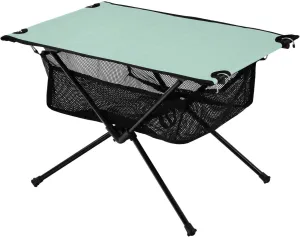 Emelivor Light Green Folding Camping Table Portable Beach Table with Carry Bag Small Card Table for Camping Picnic Cooking Travel Outdoor
