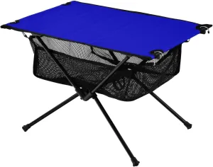 Emelivor Medium Blue Folding Camping Table Portable Beach Table with Carry Bag Small Foldable Table for Camping Fishing Picnic Garden Outdoor
