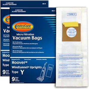 EnviroCare Replacement Micro Filtration Vacuum Cleaner Dust Bags for Hoover Windtunnel Upright Type Y 18 pack