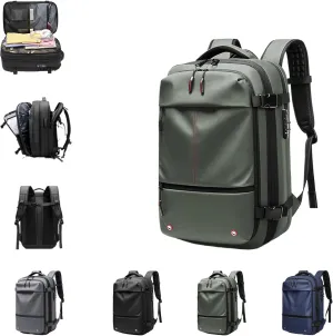 Ezyvac Backpack, Vacuum Seal Backpack With Pump, 60l Large-Capacity Travel Backpacks Expandable With Combination Lock (Green)