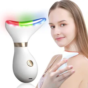 Face Neck Wrinkle Removal Heat Vibration Skin Tighten Massager