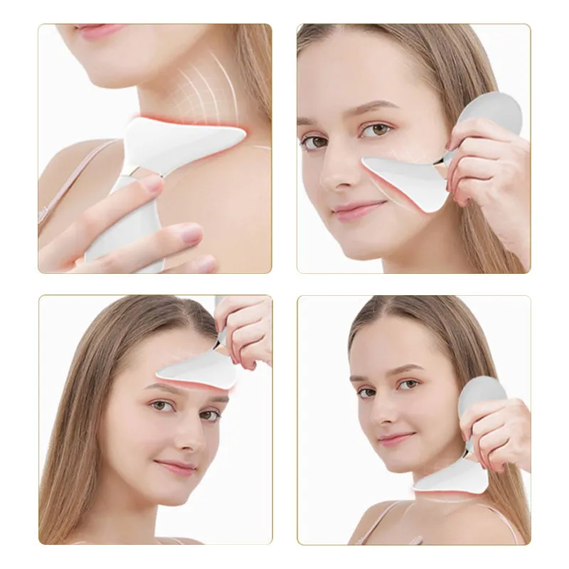 Face Neck Wrinkle Removal Heat Vibration Skin Tighten Massager