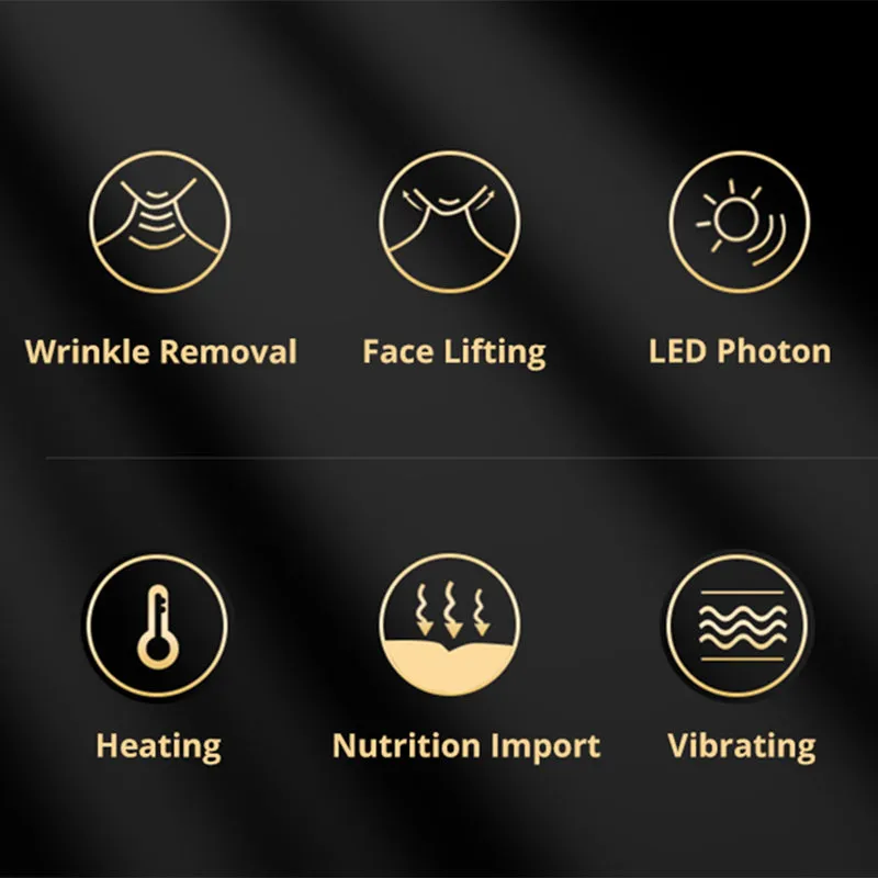 Face Neck Wrinkle Removal Heat Vibration Skin Tighten Massager