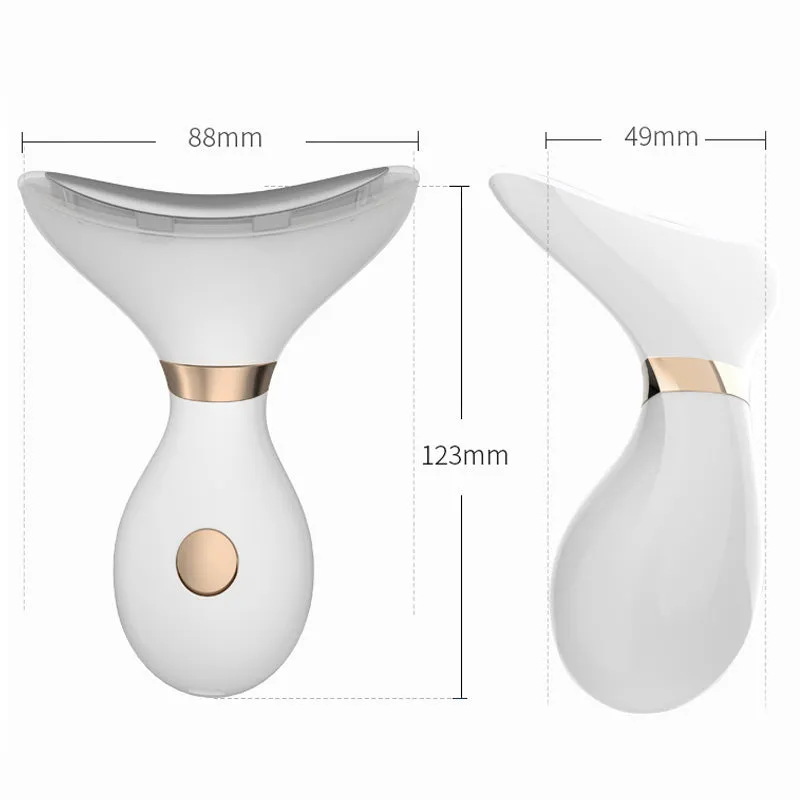 Face Neck Wrinkle Removal Heat Vibration Skin Tighten Massager