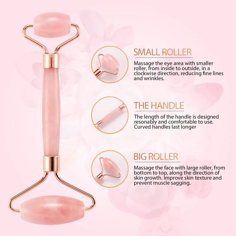 Facial Body Massager Quartz Jade Roller Smoothing Fine Lines Scraping Plate