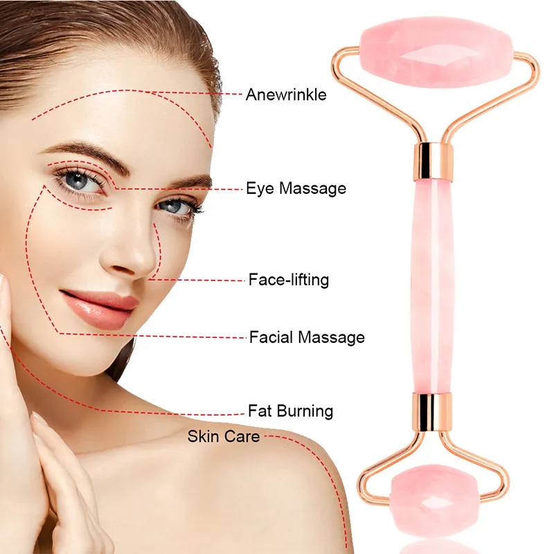 Facial Body Massager Quartz Jade Roller Smoothing Fine Lines Scraping Plate