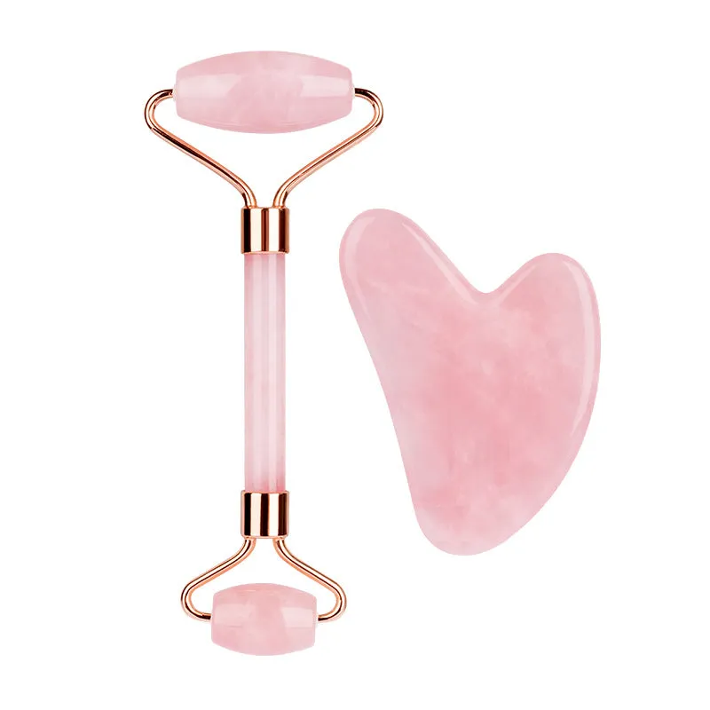 Facial Body Massager Quartz Jade Roller Smoothing Fine Lines Scraping Plate