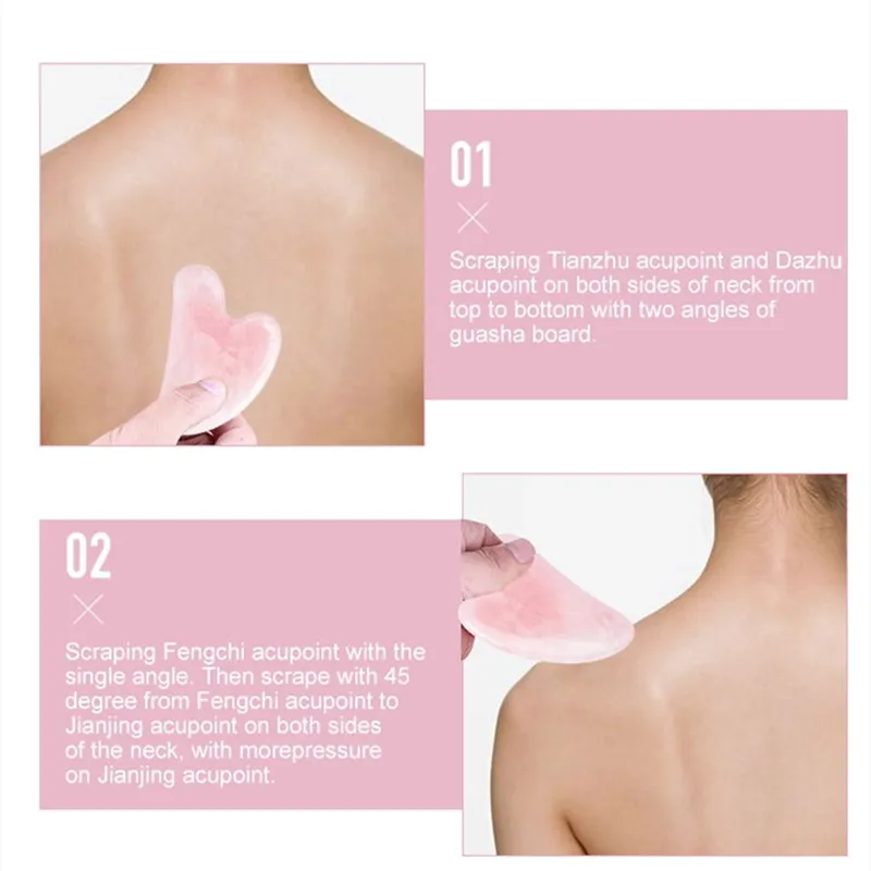 Facial Body Massager Quartz Jade Roller Smoothing Fine Lines Scraping Plate