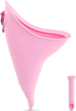 Female Urination Device, Female Urinal Pee Funnel For Women's, Sitting Standing Female Urinal Spill Proof,Portable Female Urinal,Suitable for Outdoor, Adventure, Activities,Camping (Fuchsia Color)