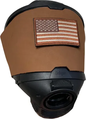 Firefighter facepiece Protector for Drager SCBA Facepieces (Tan Leather)