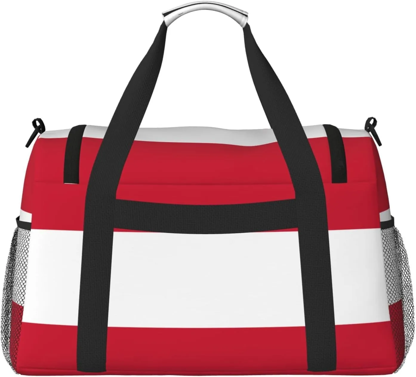 Flag Of Austria Travel Duffel Bag Large Foldable Waterproof Overnight Bag For Beach Swim Bags Pool Sports Gym
