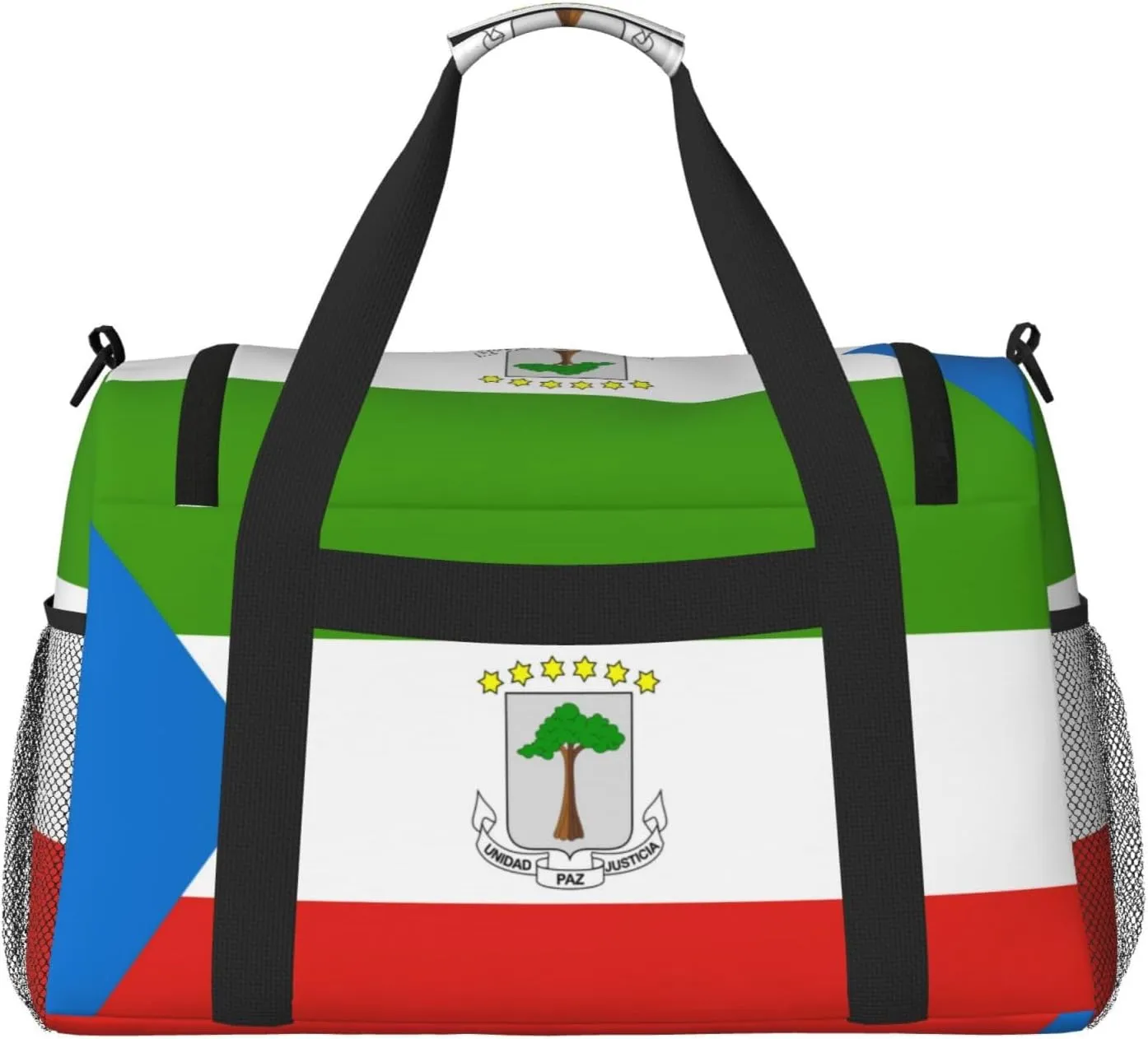Flag Of Equatorial Guinea Travel Duffel Bag Large Foldable Waterproof Overnight Bag For Beach Swim Bags Pool Sports Gym