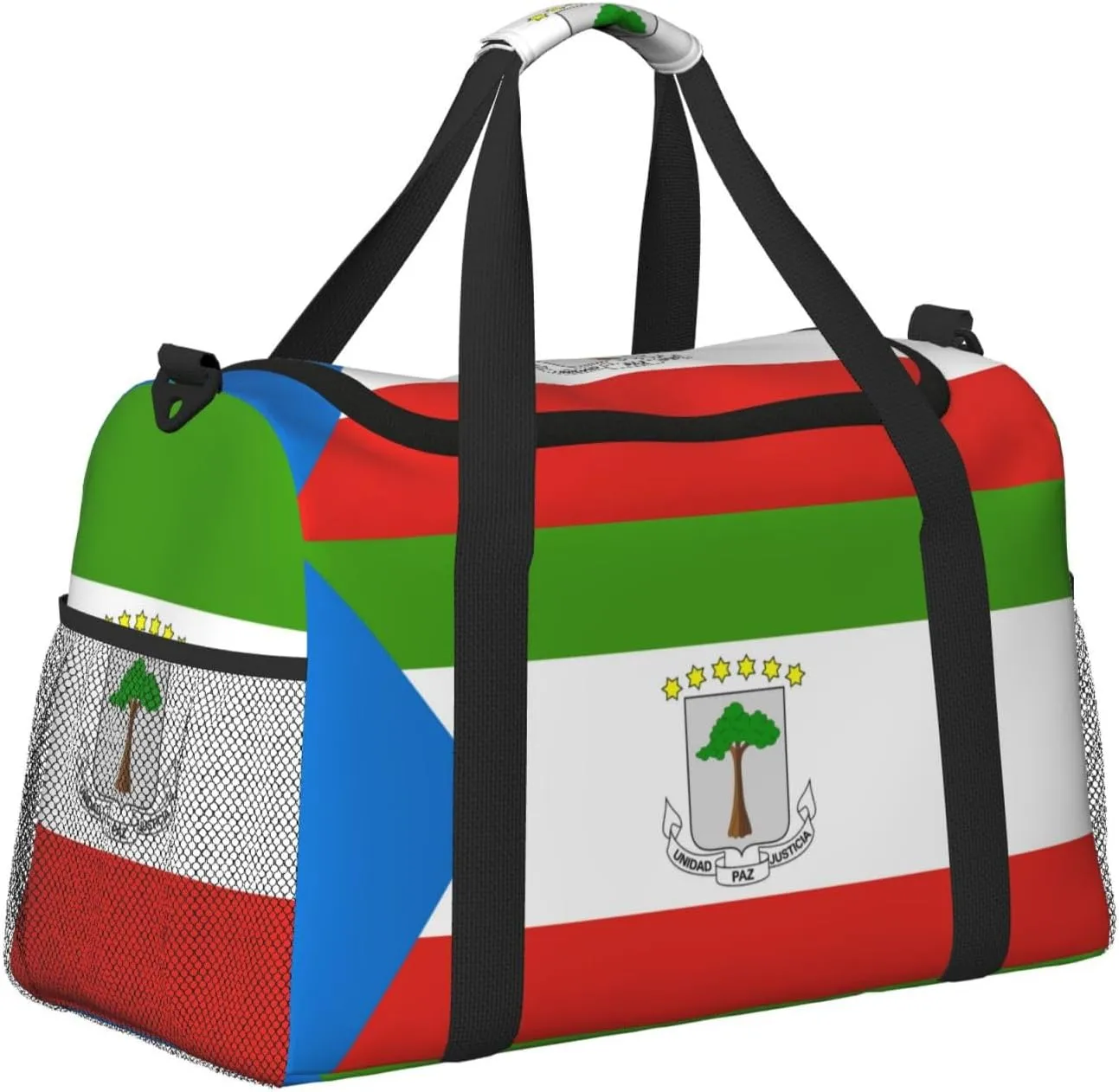 Flag Of Equatorial Guinea Travel Duffel Bag Large Foldable Waterproof Overnight Bag For Beach Swim Bags Pool Sports Gym