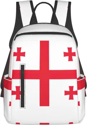 Flag of Georgia print Fashion Backpacks Hiking Camping Day bags Men Women Traveling Outdoor backpacks