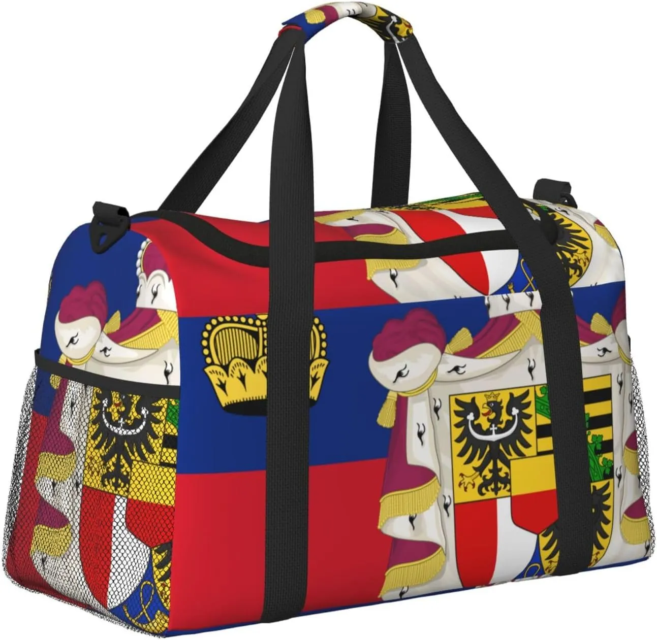 Flag Of Liechtenstein Travel Duffel Bag Large Foldable Waterproof Overnight Bag For Beach Swim Bags Pool Sports Gym