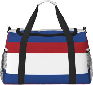 Flag Of Netherlands Travel Duffel Bag Large Foldable Waterproof Overnight Bag For Beach Swim Bags Pool Sports Gym