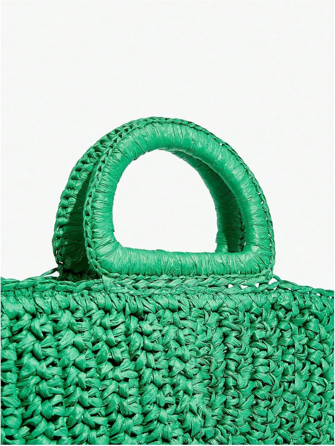 Floerns Women's Straw Bag Holiday Beach Vacation Fringe Trim Handbag