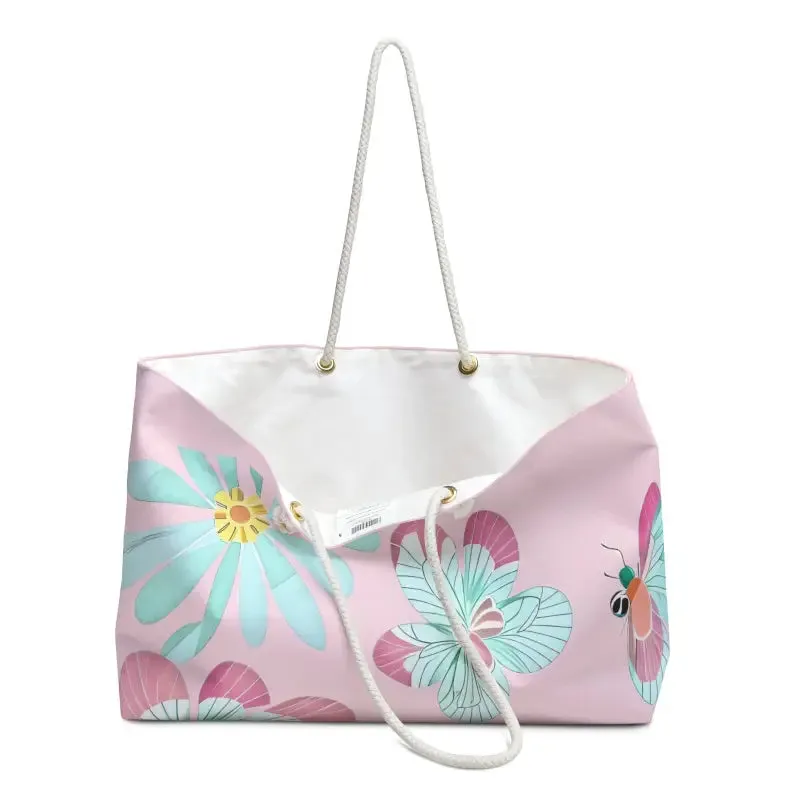 Floral Frenzy Oversized Polyester Weekender Bag