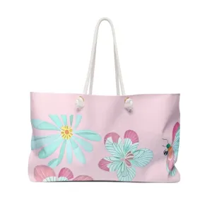 Floral Frenzy Oversized Polyester Weekender Bag