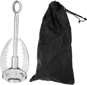 Foldable Climbing Hook 3 Claws | Stainless Steel Survival Clip for Outdoor Climbing/Hiking/Rescue | Portable & Strong Grappling Hook Tool