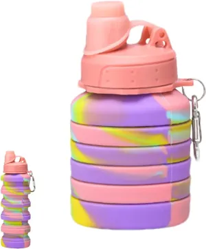 Foldable Water Bottle - Silicone Travel Water Bottle | Reusable Flexible Water Cup, Foldable Sports Water Bottle With Carabiner 700ml For Sports, Gym, Hiking, Travel