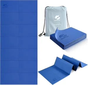 Foldable Yoga Mat for Travel, 68"x24" Folding Travel Gym Mat for Women Yoga Studio, Packable and Portable Pilates Mat with Storage Bag Easy to Carry, Lightweight Travel Workout Mat, 2mm/4mm